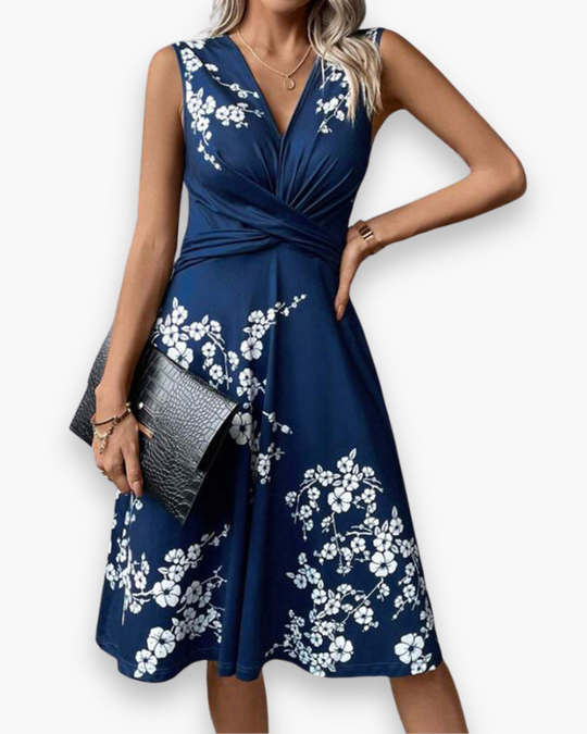 Damen Luftiges Midi Sommerkleid | Knielang Elegant