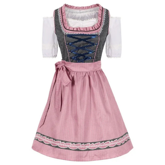 Damen-Bayerisches Dirndlkleid | Gemusterter Stoff