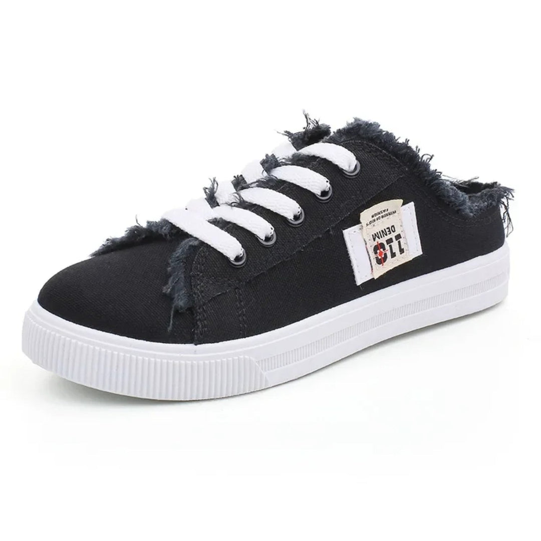 Ripped - Zerrissene Denim Canvas Schuhe