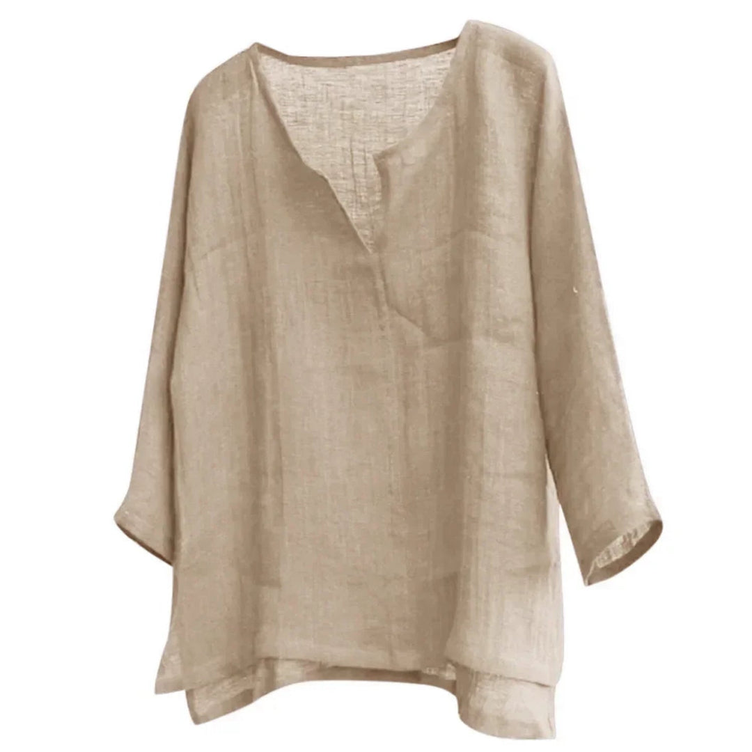 Breathable Beige - Atmungsaktive Und Bequeme Khaki Bluse