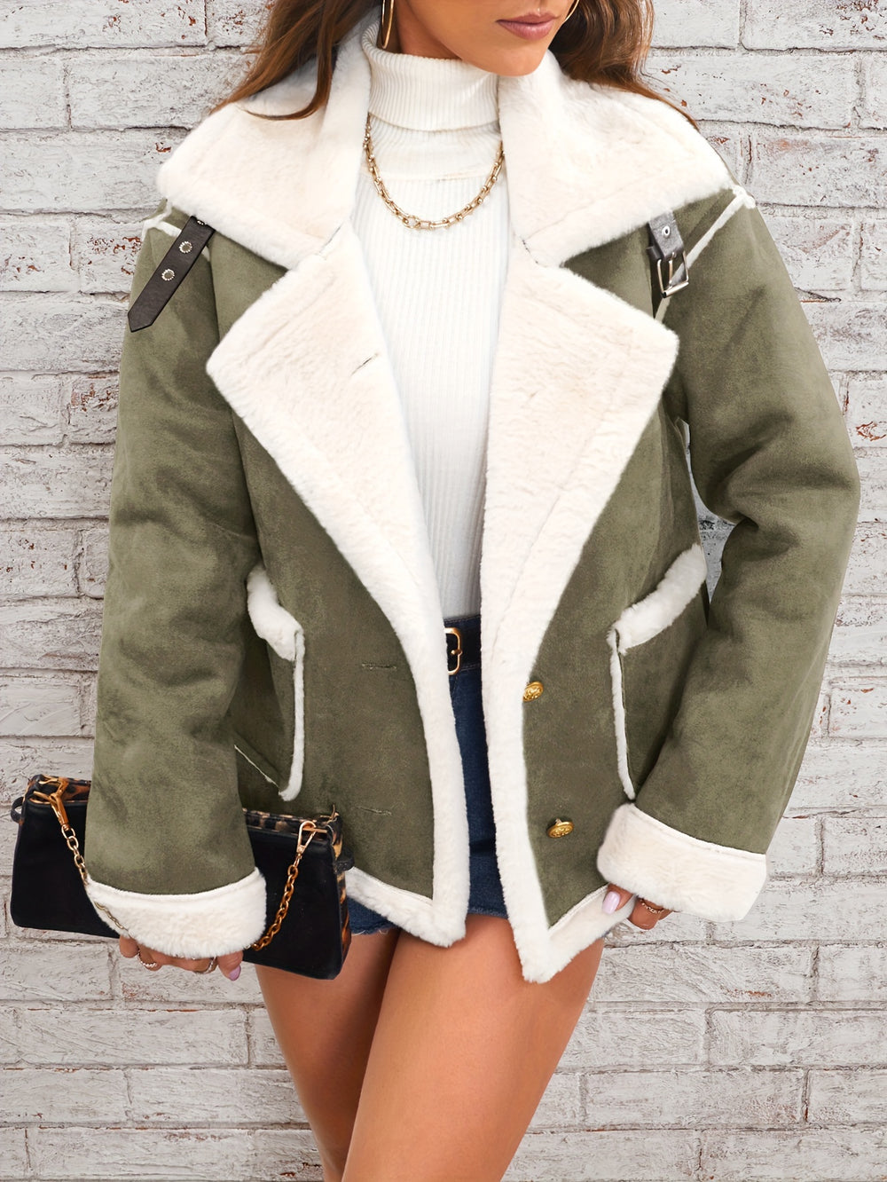 Winterjacke Damen Kurz | Mit Kragen und Knopfleiste