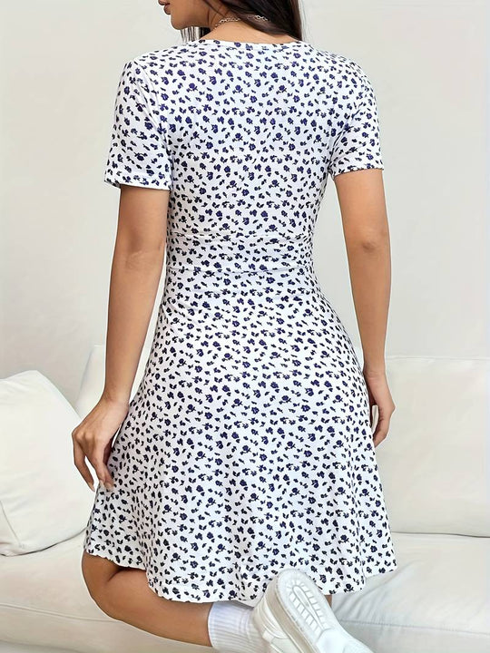 Ivy – Elegantes Kleid Mit Allover-Print