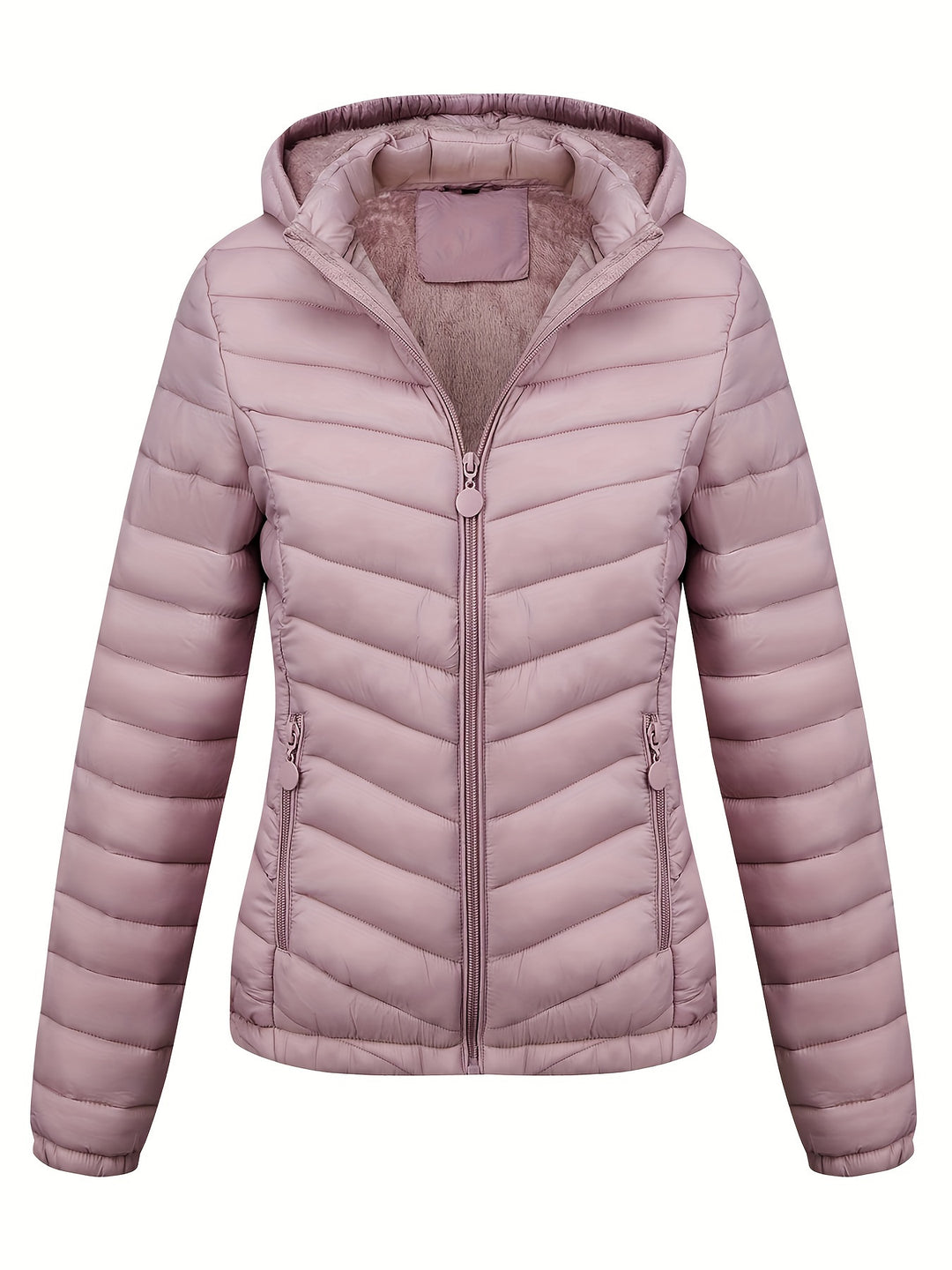 Damen Winterjacke Kapuze | Gesteppt mit Reißverschluss