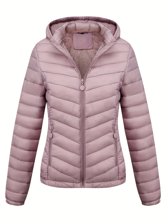 Damen Winterjacke Kapuze | Gesteppt mit Reißverschluss