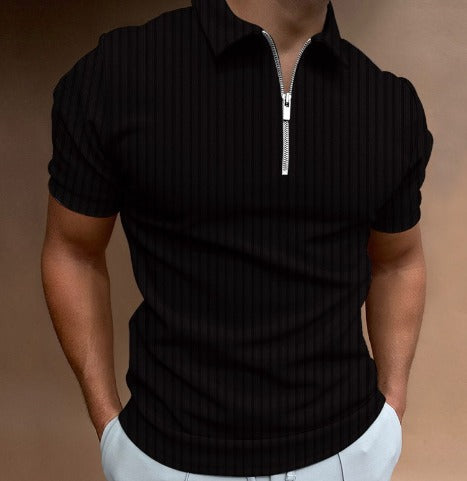 Wilhelm - Rippstrick-Poloshirt