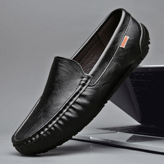 Designer Leder Slipper Im Britischen Stil Loafers