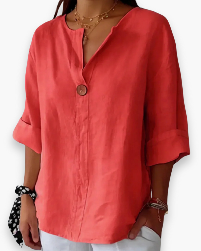 Damen Lässige V-Ausschnitt Bluse | Elegante Blusen