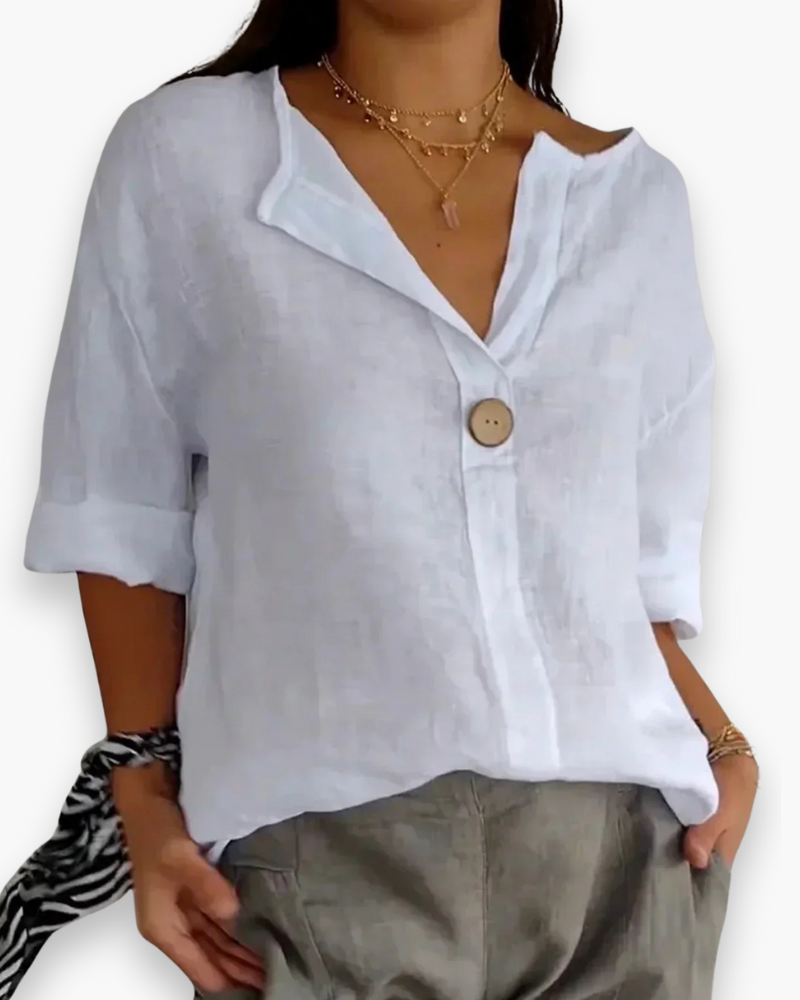Damen Lässige V-Ausschnitt Bluse | Elegante Blusen