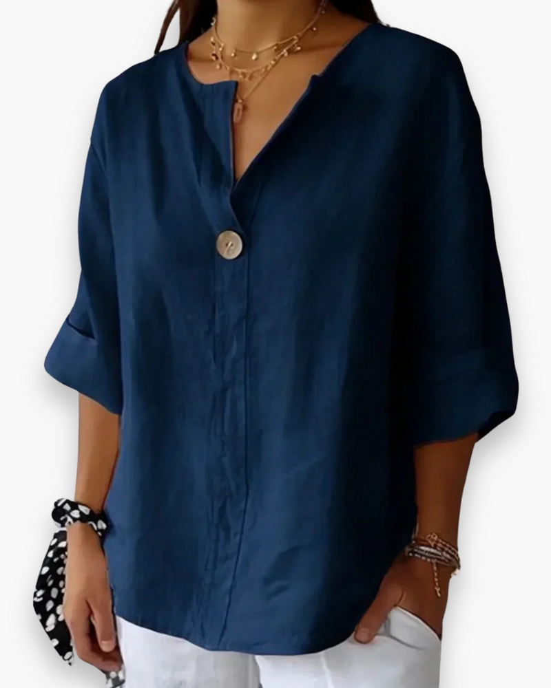 Damen Lässige V-Ausschnitt Bluse | Elegante Blusen