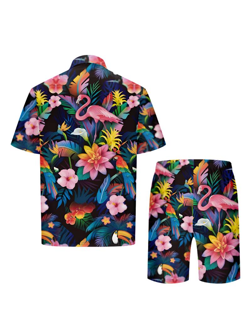 Theo – 2-Teiliges Set Mit Floralem Flamingo-Print