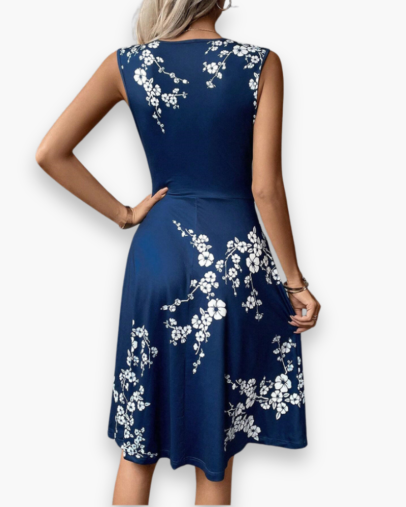 Damen Luftiges Midi Sommerkleid | Knielang Elegant