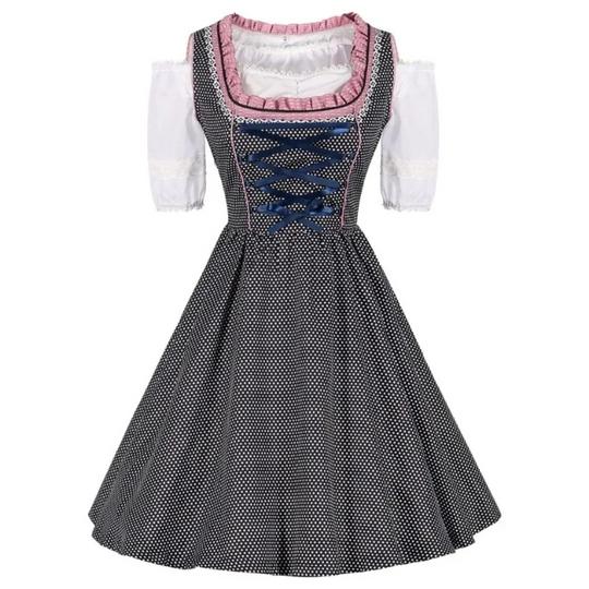 Damen-Bayerisches Dirndlkleid | Gemusterter Stoff