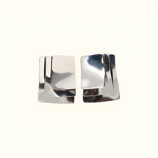 Damen Ohrringe | Geometrische Lagen Ohrstecker