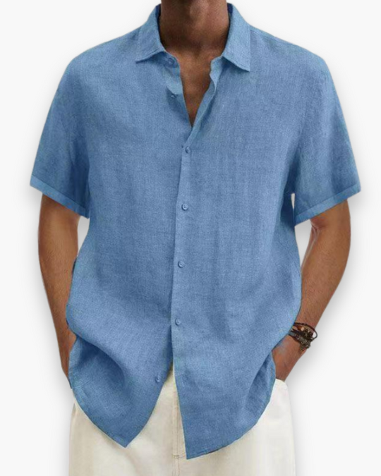 Herren Stilvolles Kurzarmhemd | Bequemes Sommer Hemd