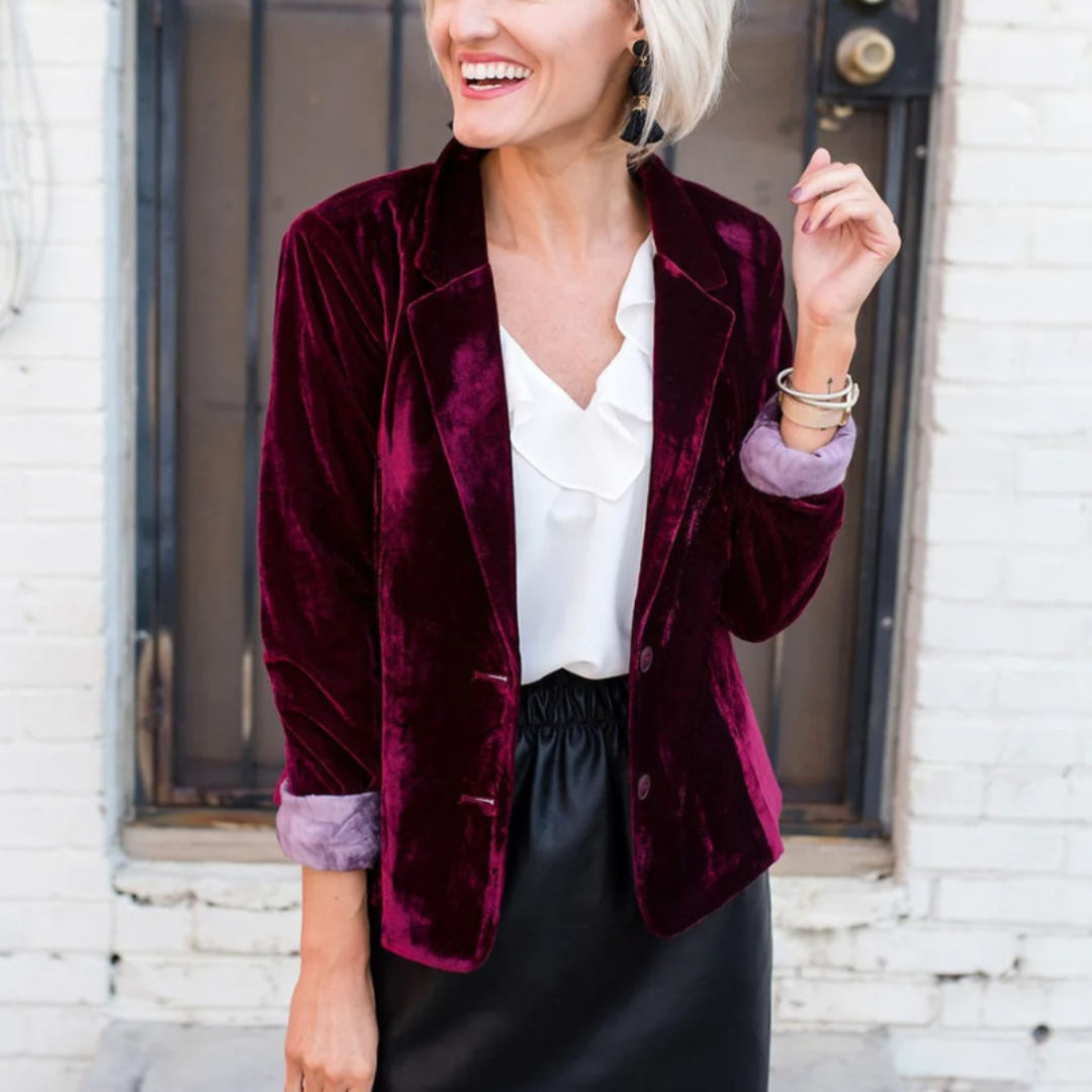Damen Blazer mit Knöpfen | Langer Schnitt