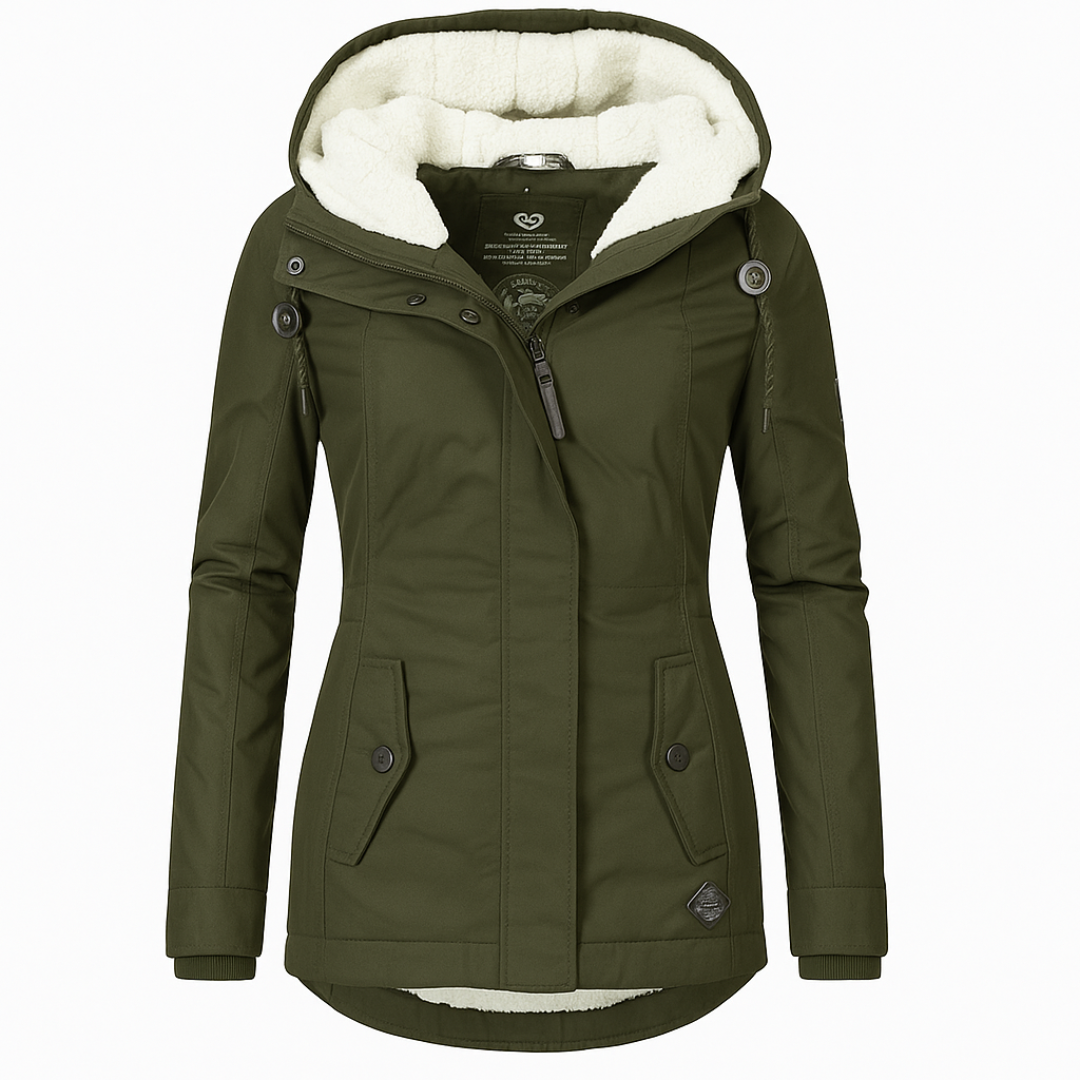 Winterjacke Damen Kapuze | Mit Reißverschluss