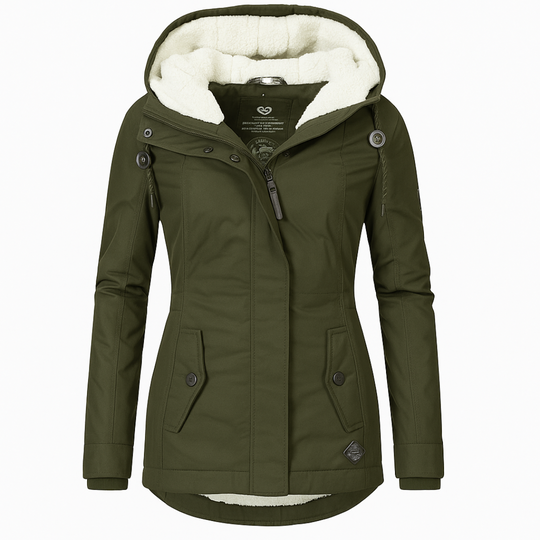 Winterjacke Damen Kapuze | Mit Reißverschluss