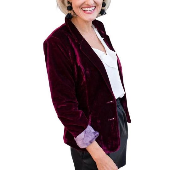 Damen Blazer mit Knöpfen | Langer Schnitt