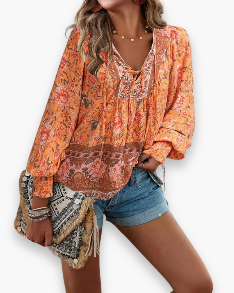 Damen Luftiges Blumen Top | Sommer Tops Damen
