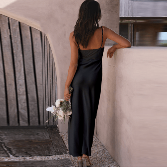 Abendkleid Spaghettiträger | Thigh Slit für Partys und Events