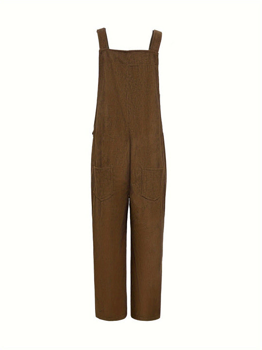 Zoe – Vintage Corduroy Latzhose Mit Praktischen Aufbewahrungstaschen