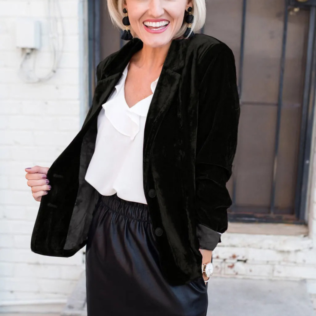 Damen Blazer mit Knöpfen | Langer Schnitt