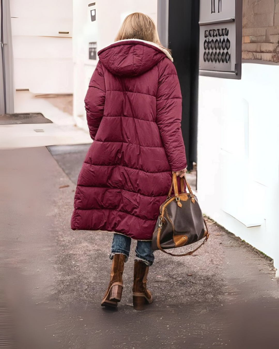 Winterjacke Damen Lang Kapuze | Offenes Design