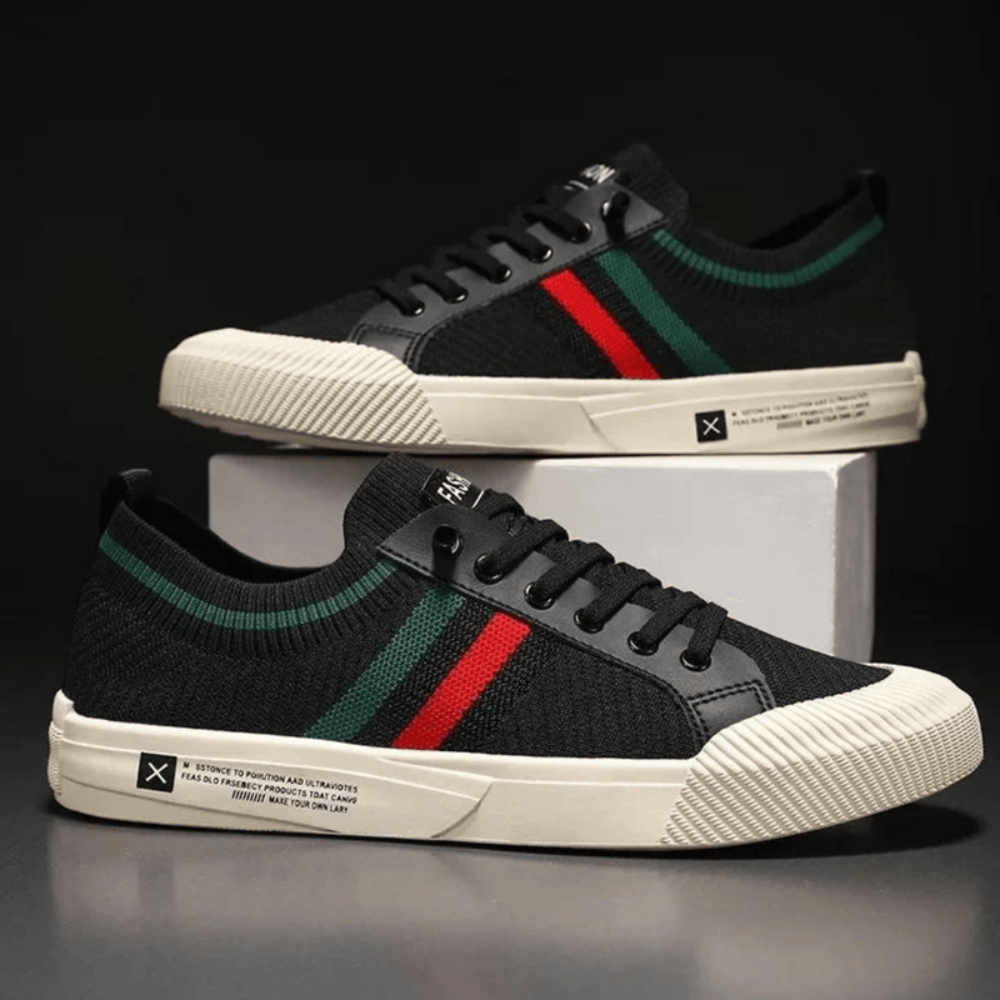 Herren Bequeme Turnschuhe | Stylische Freizeit-Schuhe mit Streifen
