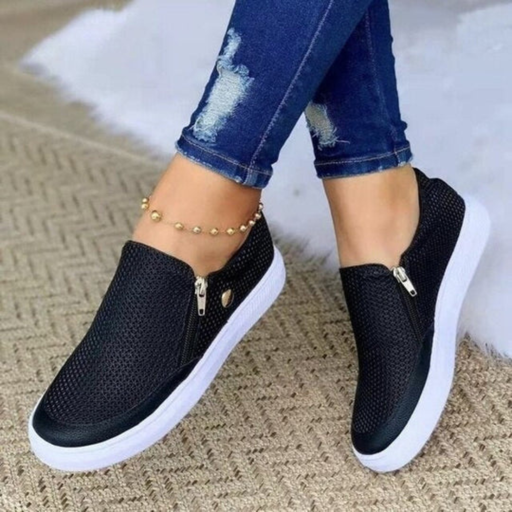 Bequeme Damen Sneaker | Zip-Up & Alltagstauglich