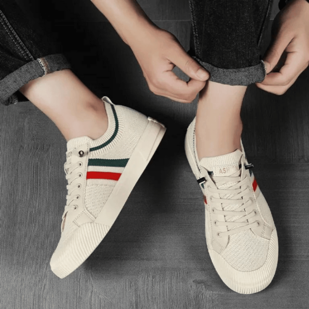 Herren Bequeme Turnschuhe | Stylische Freizeit-Schuhe mit Streifen