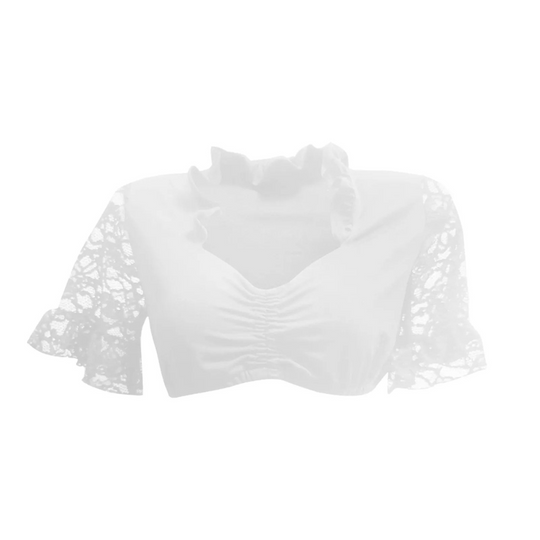 Damen Bluse Dirndl Schwarz Weiß Oktoberfest | Stilvoll und Zeitlos
