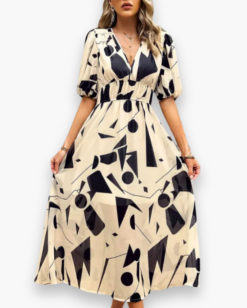 Damen Luftiges Blumenkleid | Sommer Midi