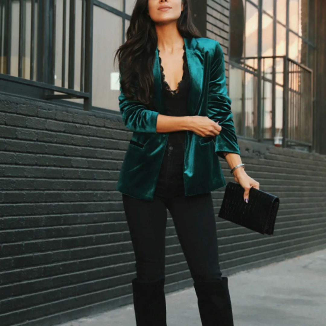 Damen Blazer mit Knöpfen | Langer Schnitt