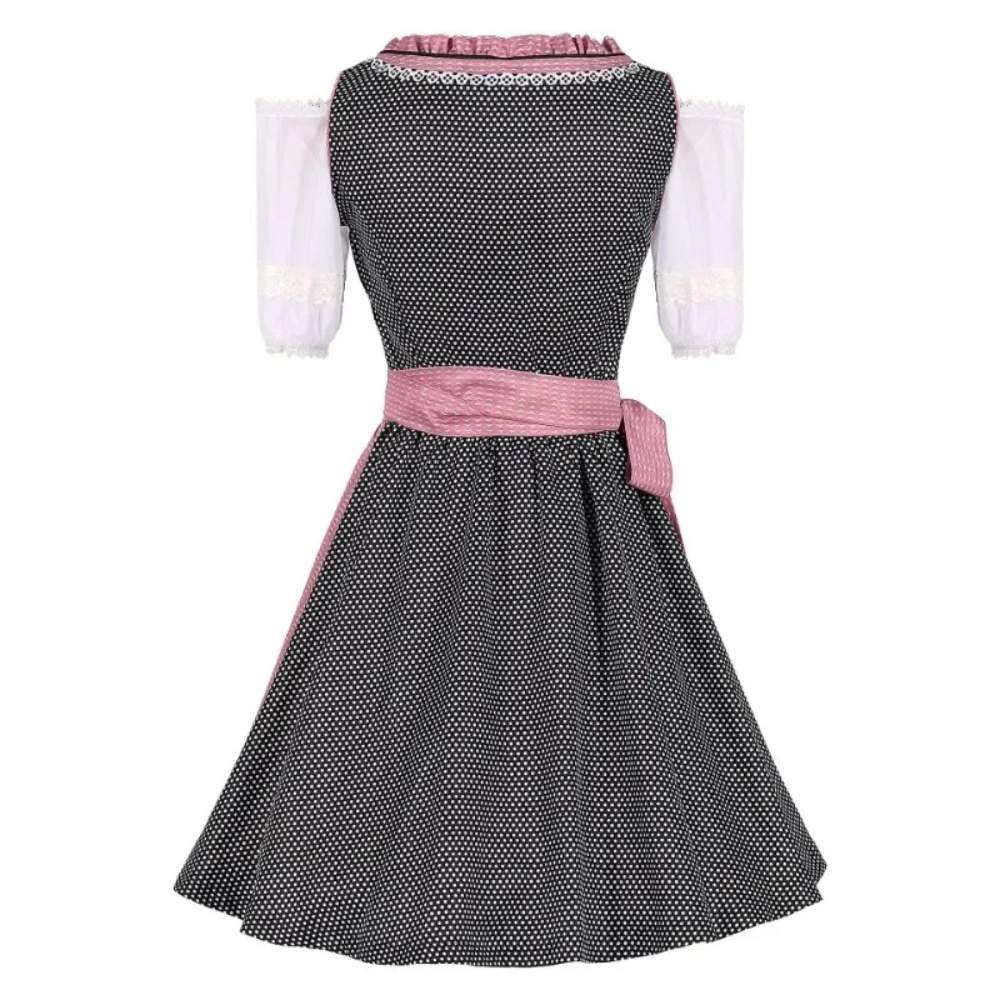 Damen-Bayerisches Dirndlkleid | Gemusterter Stoff