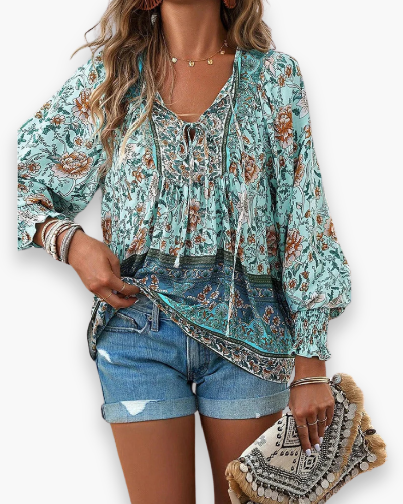 Damen Luftiges Blumen Top | Sommer Tops Damen