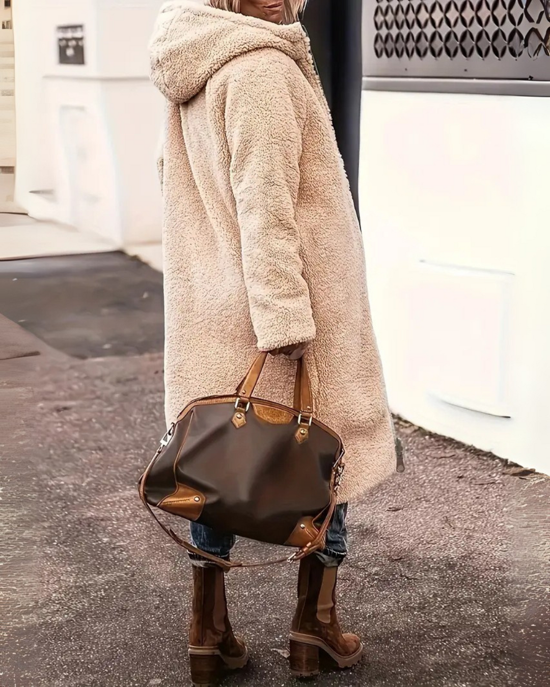 Winterjacke Damen Lang Kapuze | Offenes Design