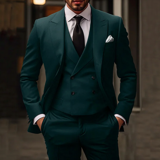 Herren Anzug 3-teilig Slim Fit | Hochzeitsgäste Reversweste Klassischer Stil