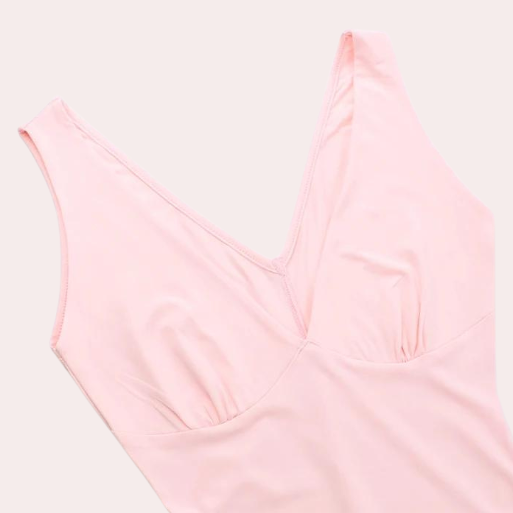 Abendkleid Damen Maxi | Ärmellos mit V-Ausschnitt und Seitenschlitz