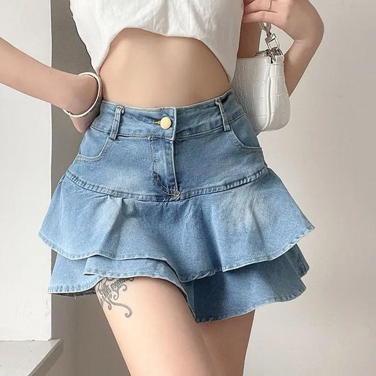 Vintage Denim Rock Shorts Sommer Stil