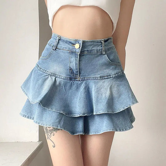 Vintage Denim Rock Shorts Sommer Stil