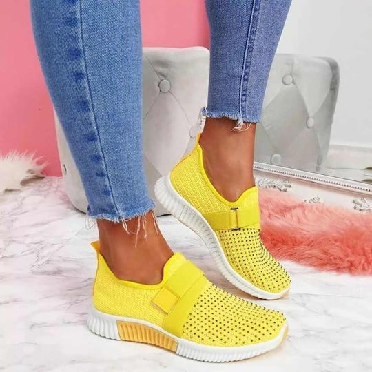 Damen Bequeme Slip-On Sneaker | Stilvoll Mit Klettverschluss 8