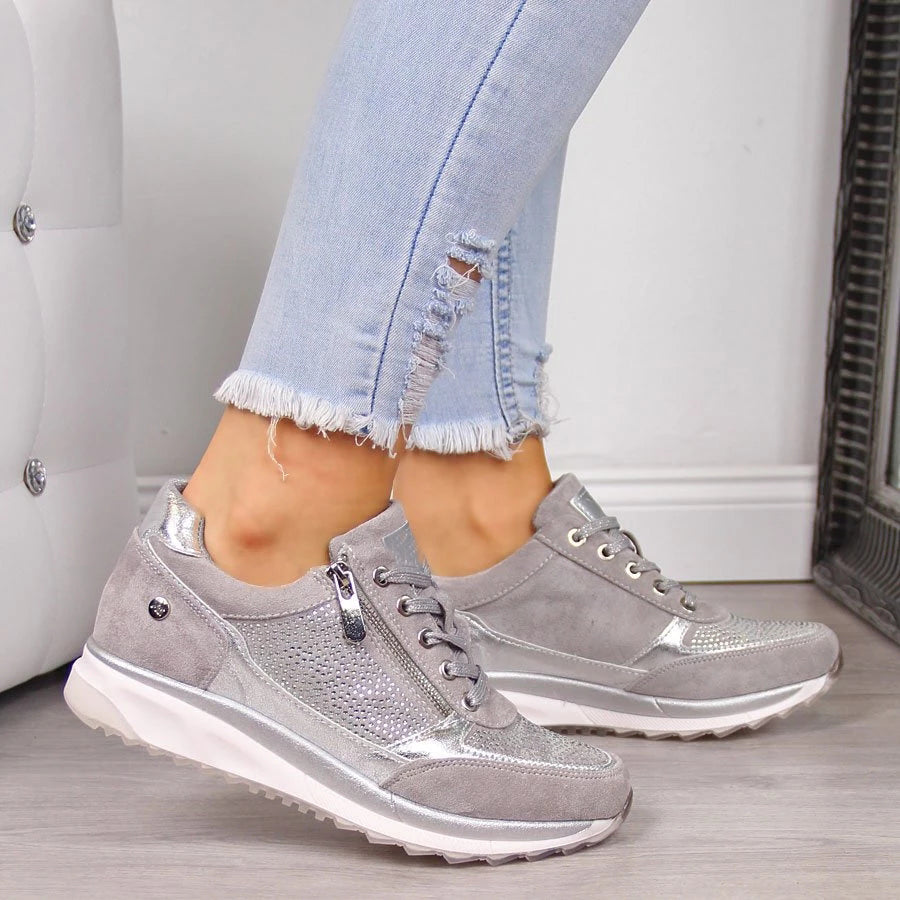 Damen Bequeme Sneaker mit Reißverschluss | Stilvoll und Praktisch 0