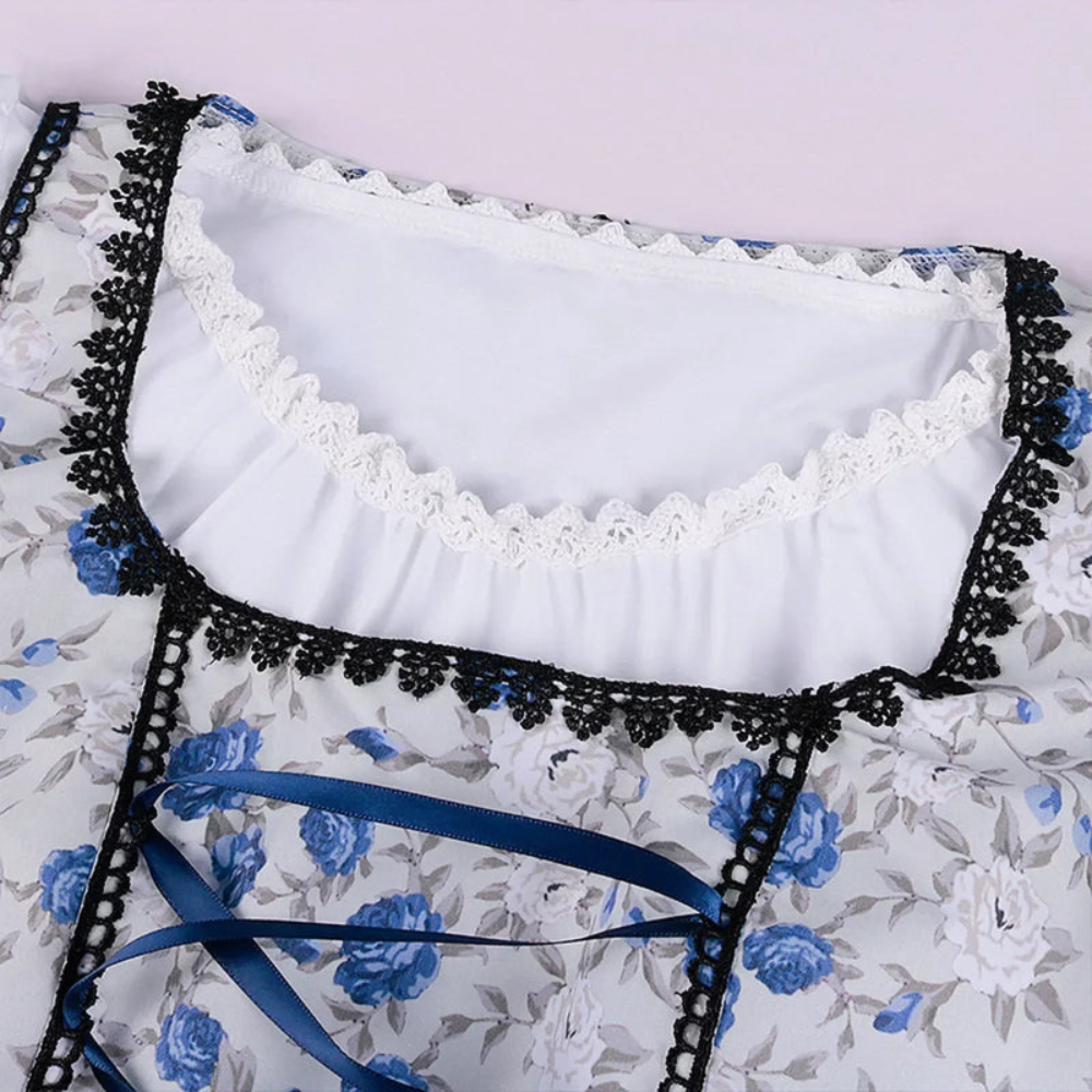 Damen Elegantes Blumen Dirndl Kleid | Oktoberfest