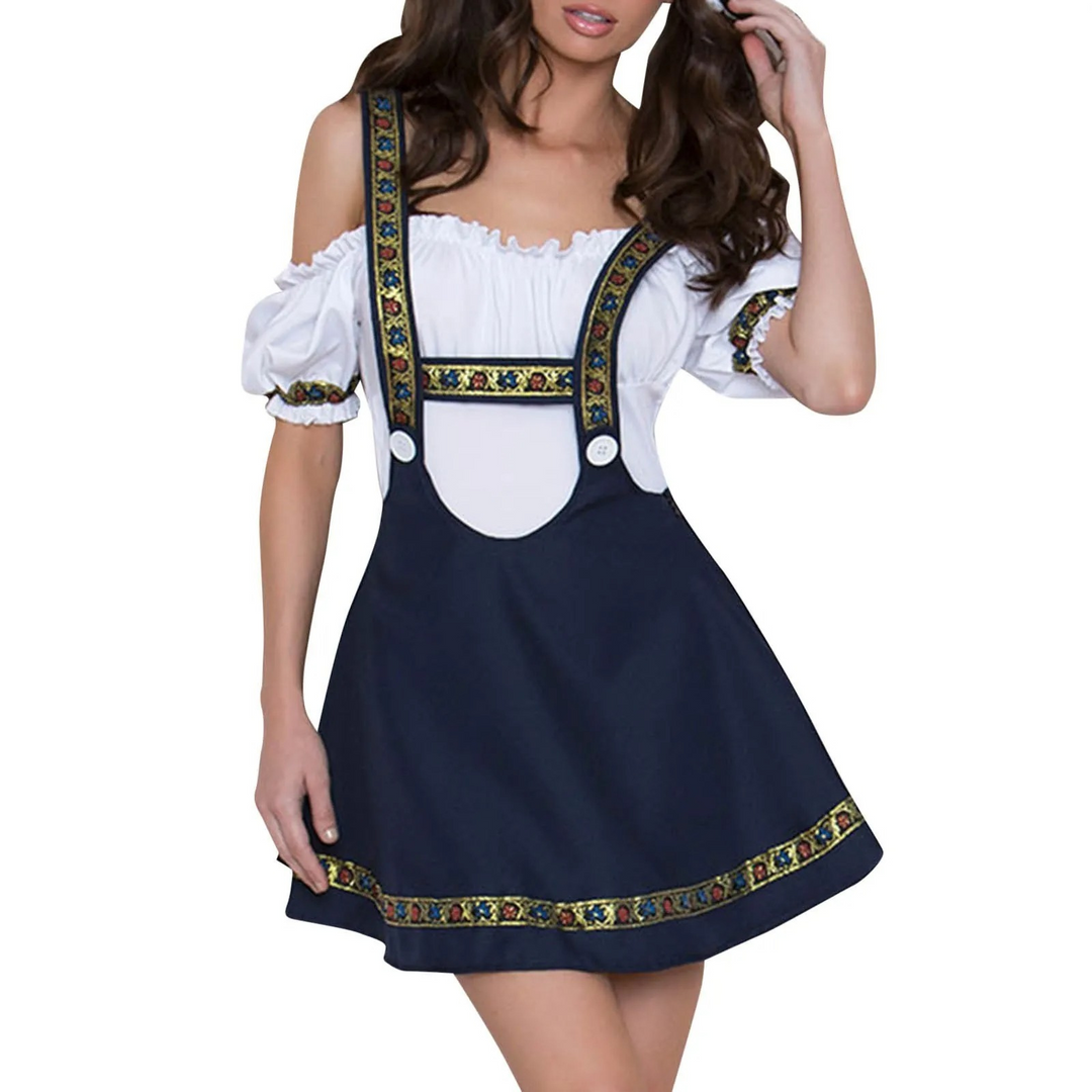 Damen Mini-Trachtenkleid im Kontrastdesign | Modern Traditionell