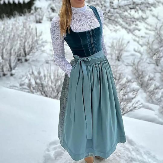 Oktoberfest Dirndl für Damen | Reißverschluss und Spitzenverzierungen