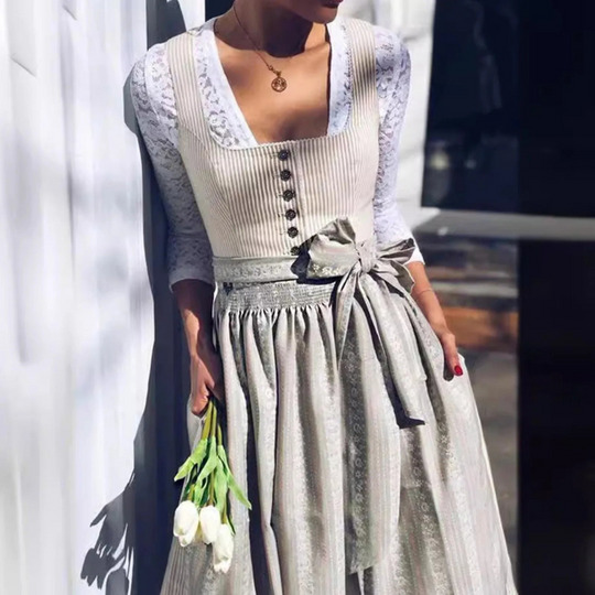Damen Traditionelles Bayerisches Dirndl Kleid | Faltenrock