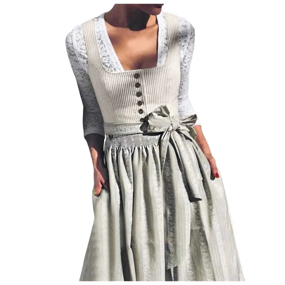 Damen Traditionelles Bayerisches Dirndl Kleid | Faltenrock