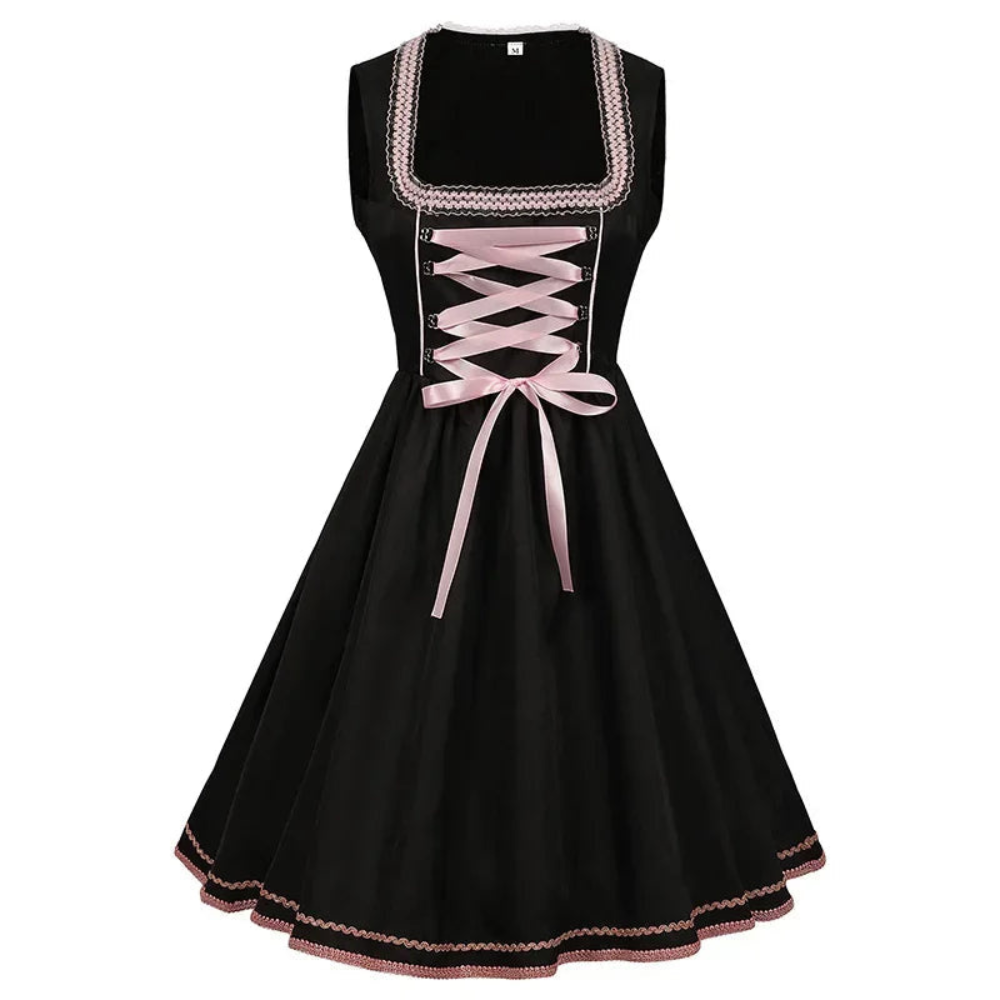 Dirndlkleid für Damen | Ausgestellter Rock und quadratischer Ausschnitt