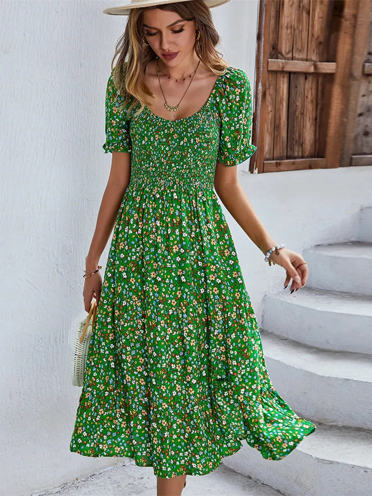 Vintage Kleid mit Blumendruck