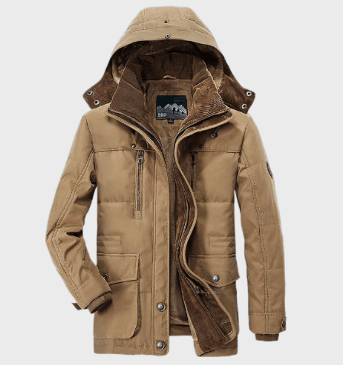 Winterjacke Herren | Mit Kapuze und mehreren Fronttaschen